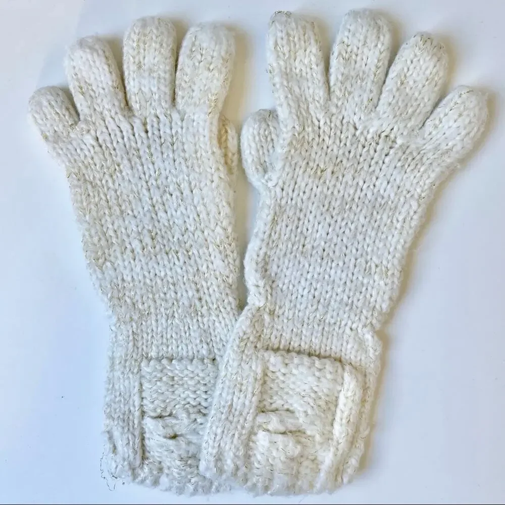 Youth Cream + Gold Thread Gloves • Sz 4/6